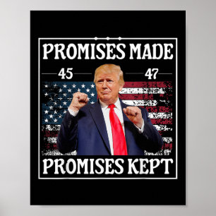 Beloftes die gedaan zijn houden Trump Poster