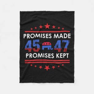 Beloftes gedaan beloften hield Trump 45 47 teken Fleece Deken