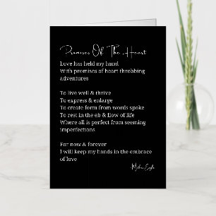Beloftes van het hart liefdesgedicht poster muurku folie wenskaart