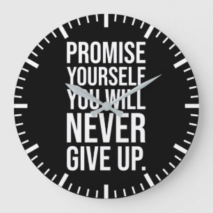 Beloof je jezelf nooit op te geven grote klok