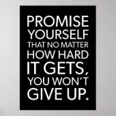 Beloof je zelf dat je het niet opgeeft - Succes Poster (Voorkant)