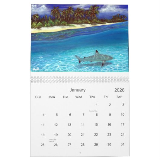 Belote Ocean Art Calendat Kalender (Jan 2026)