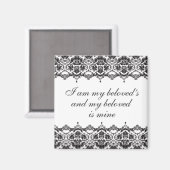 Beloved Black Lace Magnet Magneet (Voorkant / Achterkant)
