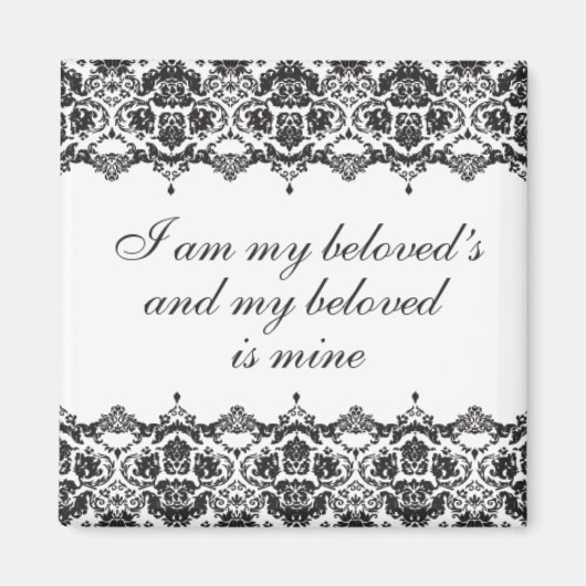 Beloved Black Lace Magnet Magneet (Voorkant)