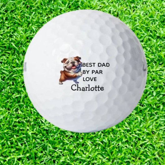 beloved English Bulldog Golfballen