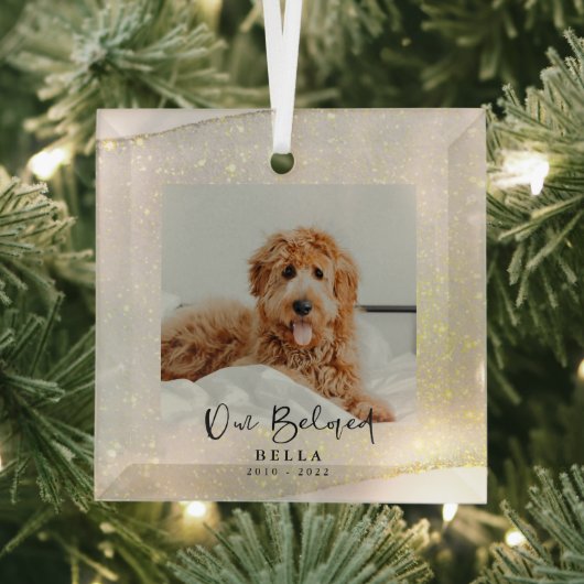 Beloved Pet Loss Memorial Keepomwille Glass Orname Glas Ornament (Insitu)