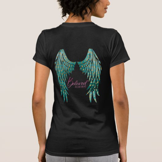 Beloved Reborn Psalm 91:11 Angel Scripture Bijbel T-shirt (Achterkant)