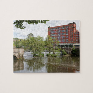 Belper East Mill en weir in Derbyshire Legpuzzel
