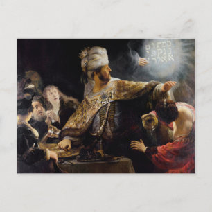 Belsazzars feest van Rembrandt Briefkaart