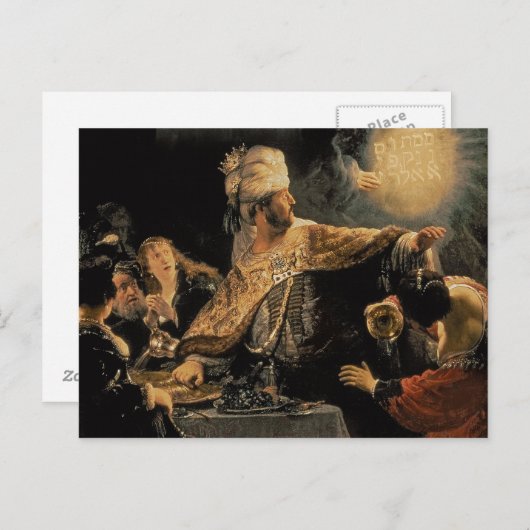 Belshazar's feast c.1636-38 briefkaart (Voorkant / Achterkant)