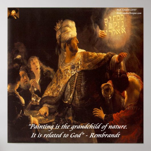 Belshazzar's Feast & Rembrandt Quote Poster (Voorkant)