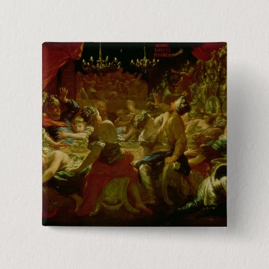 Belshazzar's feast vierkante button 5,1 cm (Voorkant)