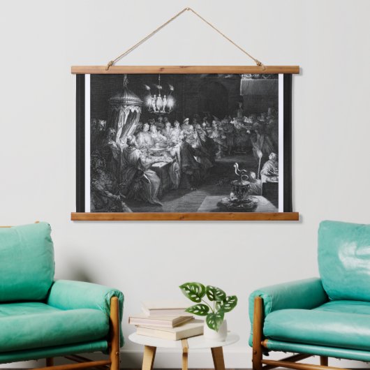 Belshazzar's feest door Engraver Jan Muller Hangend Wandkleed (Woonkamer)