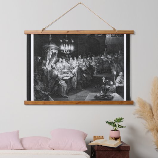 Belshazzar's feest door Engraver Jan Muller Hangend Wandkleed (Slaapkamer)