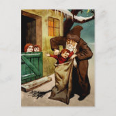 Belsnickel vintage prenant une mauvaise carte post (Devant)