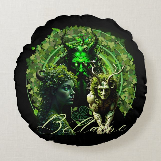 Beltaine Rond Kussen (Voorkant)