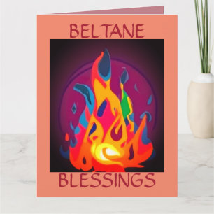 Beltane brand in veelkleurig kaart