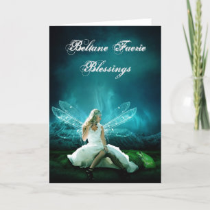 Beltane Faerie Blessings Pagan Wenskaart Kaart