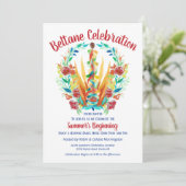 Beltane Maypole Summer Floral Sabbat Kaart (Staand voorkant)