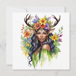 Beltane Summer Fairy Floral Wicca Sabbat  Feestdagenkaart