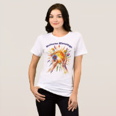 Beltane Summer Floral Sun Sabbat Blessings Tri-Blend Shirt (Voorkant volledig)