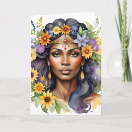 Beltane Summer Goddess Floral Wicca Sabbat  Feestdagen Kaart