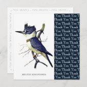 Belted Kingfisher Bird Lovers Artwork Custom Bedankkaart (Voorkant / Achterkant)