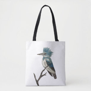 Belted Kingfisher Canvas tas