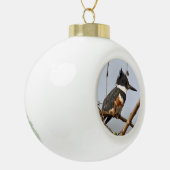 Belted Kingfisher Keramische Bal Ornament (Links)