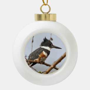 Belted Kingfisher Keramische Bal Ornament