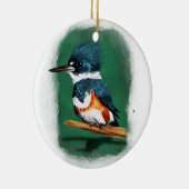 Belted Kingfisher Ornament (Rechts)