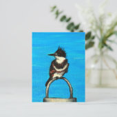 Belted Kingfisher schilderij Briefkaart (Staand voorkant)