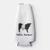 Beltie Farmer Galloway Koe Steer Flesjeskoeler (Voorkant)