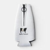 Beltie Farmer Galloway Koe Steer Flesjeskoeler (Achterkant)