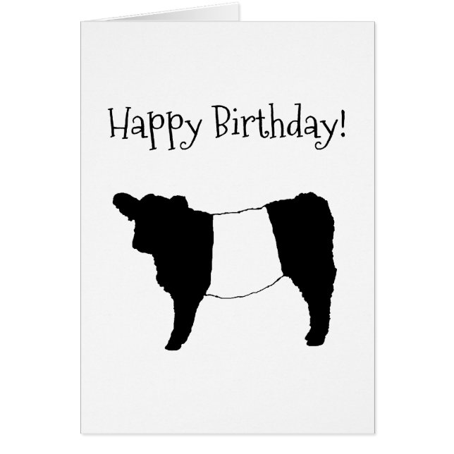 Belties - Joyeux Anniversaire Belted Vache Gallowa (Devant)