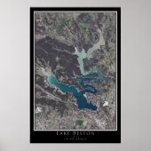 Belton Lake Texas Satellite Poster Map (Devant)