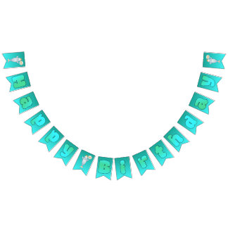 Beluga Boo Verjaardag Vlaggenlijn Spandoek Vlaggetjes