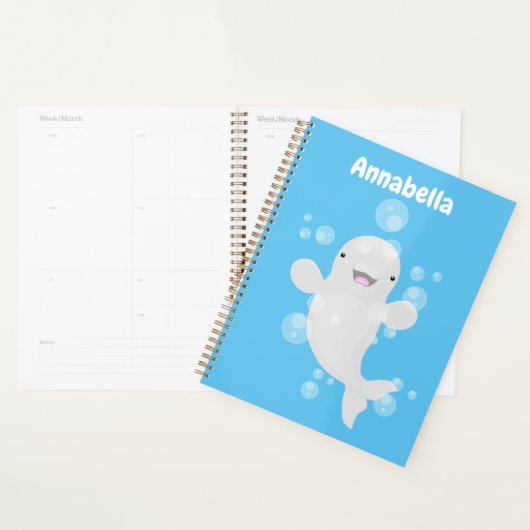 Béluga mignon bulles dessin de dessin animé (Devant avec enveloppe)