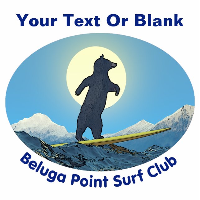 Beluga Point Surf Club Fotobeeldje Magneet (Voorkant)