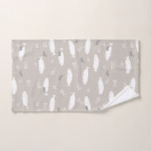 Béluga Sur Pastel Grey Illustration (Serviette à main)