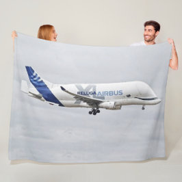 BELUGA VLIEGTUIG FLEECE DEKEN