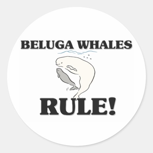 BELUGA WALVISSEN Regel! Ronde Sticker (Voorkant)