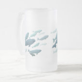 Beluga Whale Art Beer Mug Marinelife Beer Mug (Devant gauche)