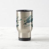 Beluga Whale Art Travel Mug Marinelife Coffee Cup Reisbeker (Center)