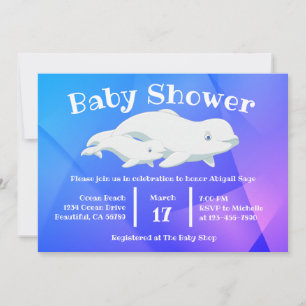 Beluga Whale Blue, Roze Baby shower van de Arctisc Kaart
