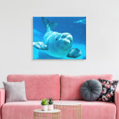 Beluga Whale Canvas Afdruk (Insitu (Woonkamer))
