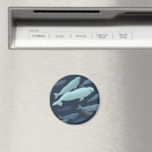 Beluga Whale Fridge Magnet Whale Art Cadfts (In Situ (Lave-vaisselle))