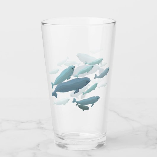 Beluga Whale Glass Whales Glasses personaliseren Glas (Voorkant)