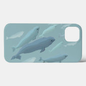 Beluga Whale iPad Case Whale Art Tablet iPad Case (Achterkant (horizontaal))
