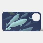 Beluga Whale iPad Case Whale Art Tablet iPad Case (Achterkant (horizontaal))